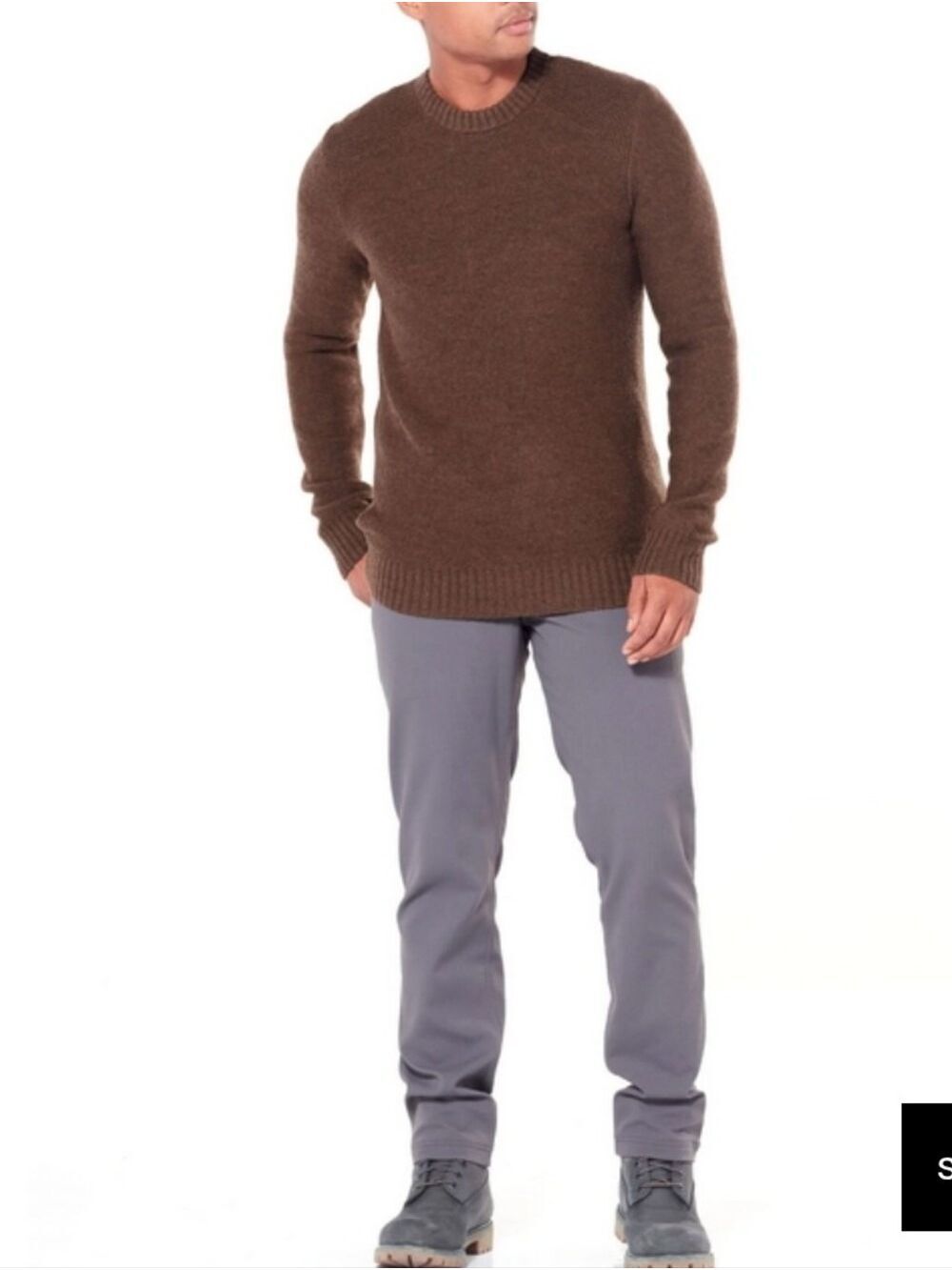 Jumper Icebreaker Men Waypoint Crew Sweater Bronze Heather Medium